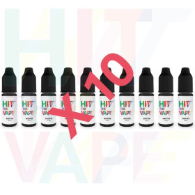 Lot de 10 boosters de nicotine 20mg/mL - Hit The Vape