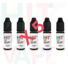 Lot de 5 boosters de nicotine 20mg/mL - Hit The Vape