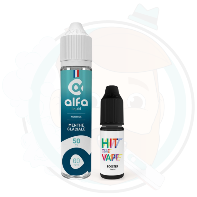 Menthe Glaciale 50mL avec boosters de nicotine - Alfaliquid