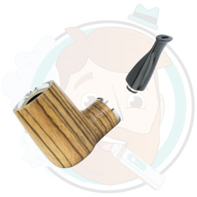 E pipe Billiard Zébrano - Corps + stem - Créavap