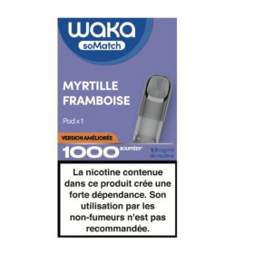 Myrtille framboise SoMatch Mini Pod 9,9mg/ml (0,9%) - version 1000 puffs - Waka