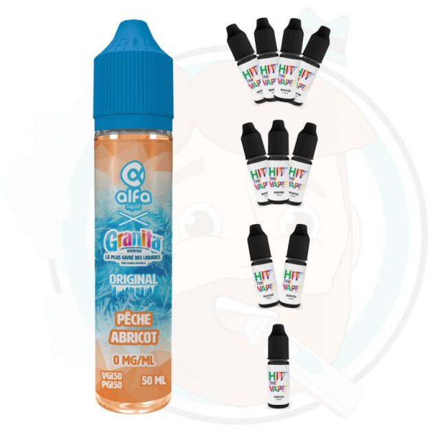Pêche abricot 50 ml avec booster(s) de nicotine - Granita par Alfaliquid