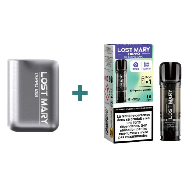 Kit Tappo Air Puff à composer (1 batterie + 1 cartouche) - Lost Mary