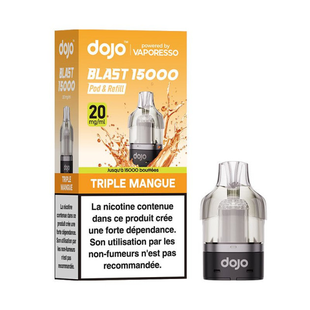 Cartouche Dojo Blast 15 000 Puffs - Dojo by Vaporesso Triple Mangue