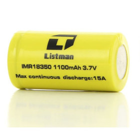 Accu 18350 3,7 V 1100 mAh - Listman