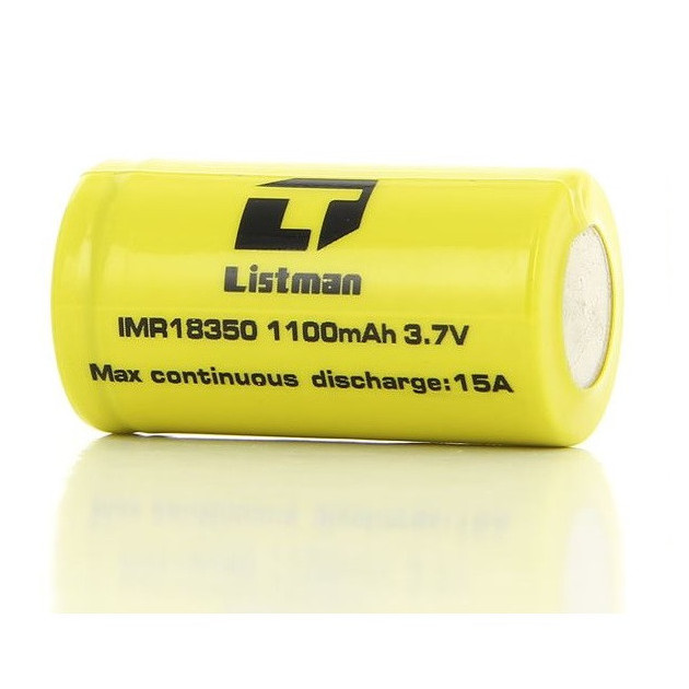 Accu 18350 3,7 V 1100 mAh - Listman