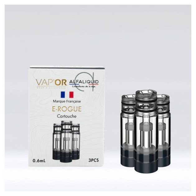 Lot de 3 cartouches E Rogue - Alfaliquid & Vap'Or