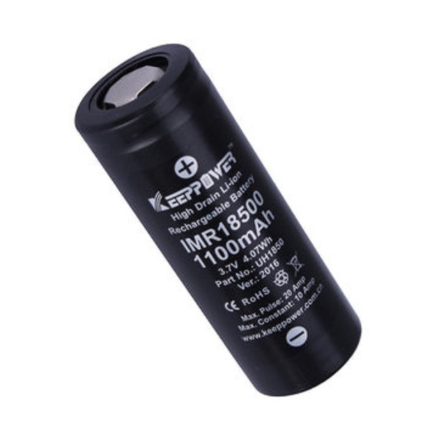 Accu KeepPower IMR 18500 - 1100 mah (10 A)